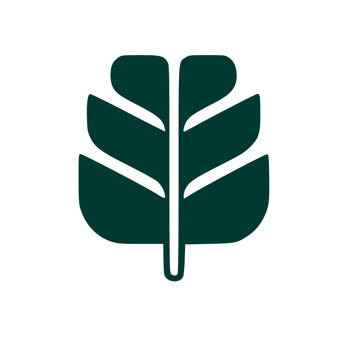 Monstera Leaf Bold Logo #003932