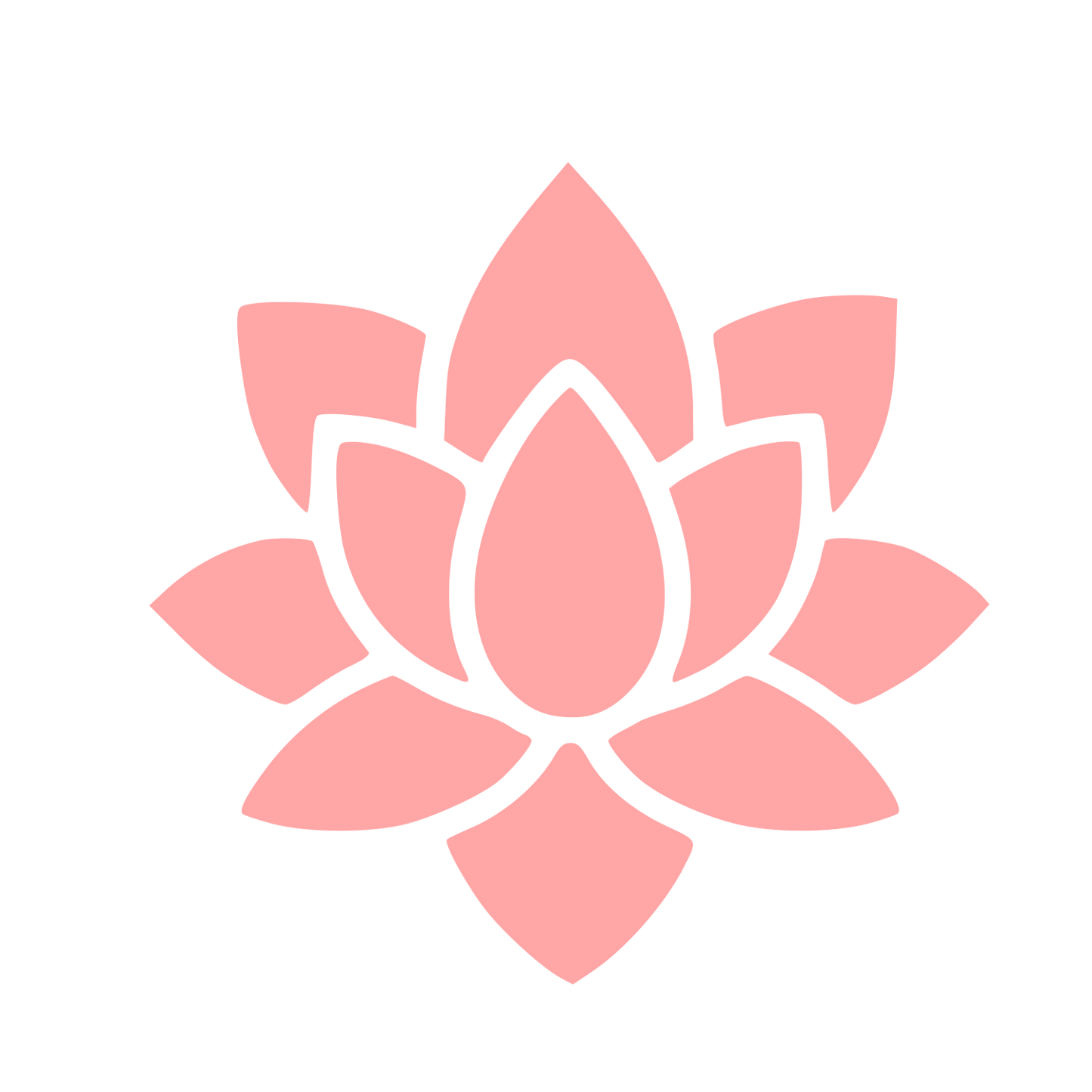 Lotus Flower Pictogram Logo #ffa6a6