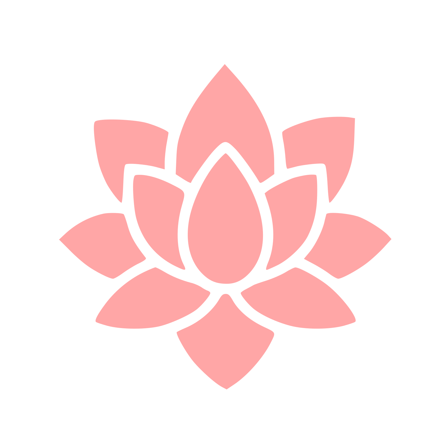 Lotus Flower Pictogram Logo #ffa6a6