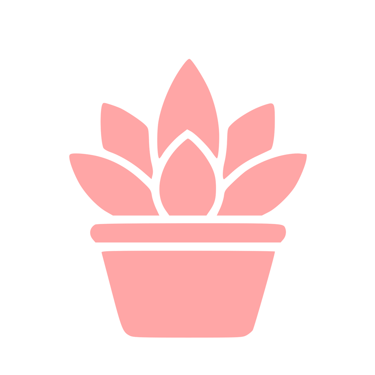 Succulent Plant Pot Logo #ffa6a6