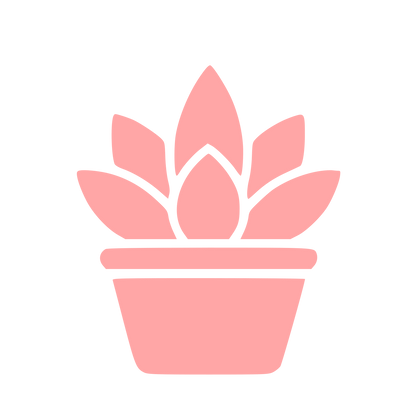 Succulent Plant Pot Logo #ffa6a6