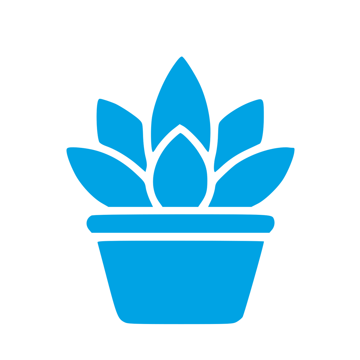 Succulent Plant Pot Logo #00a3e4