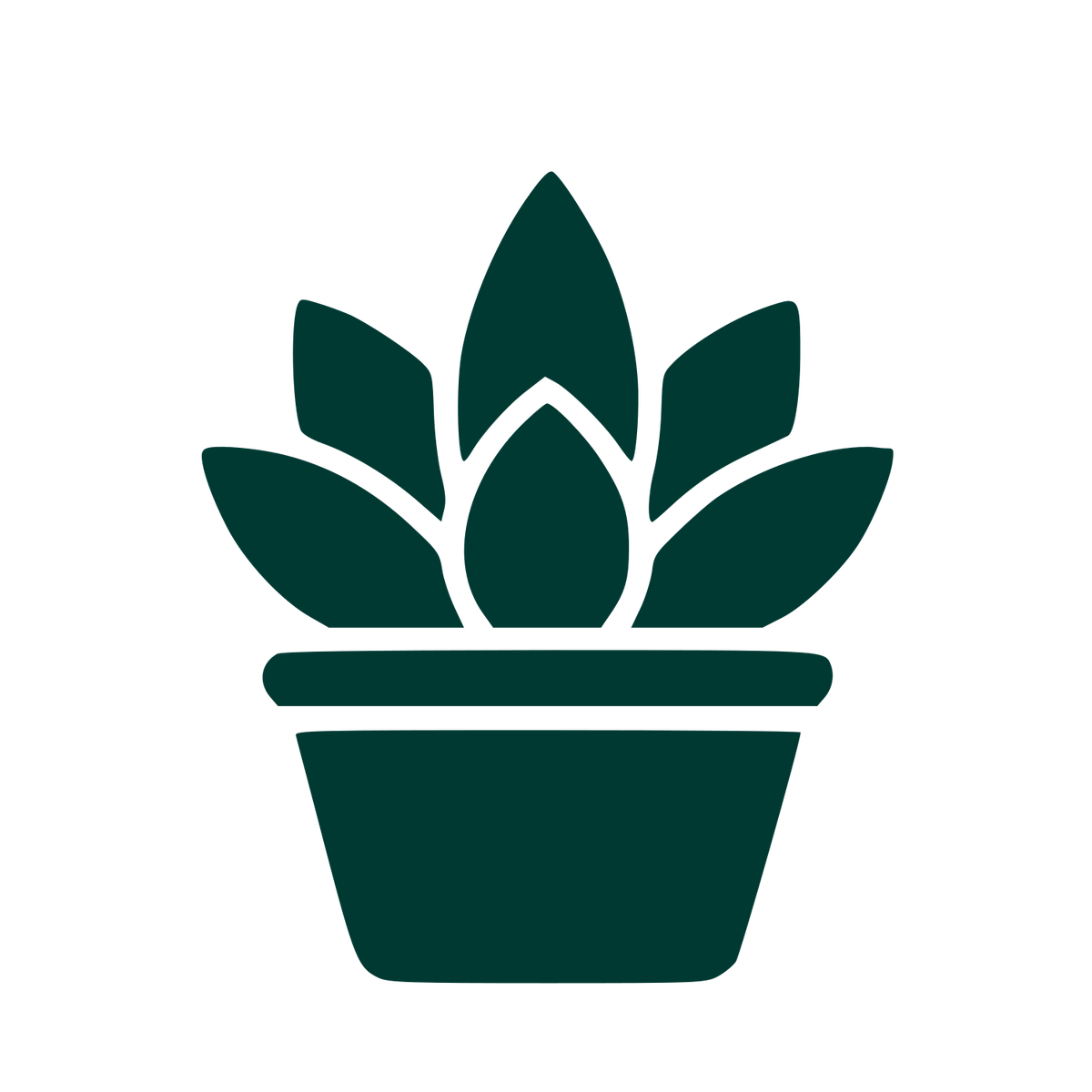 Succulent Plant Pot Logo #003932
