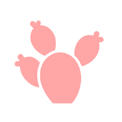 Prickly Pear Cactus Logo #ffa6a6