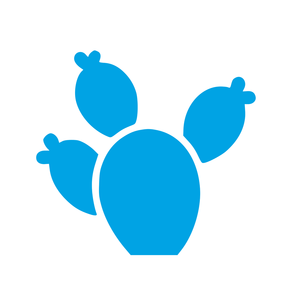 Prickly Pear Cactus Logo #00a3e4