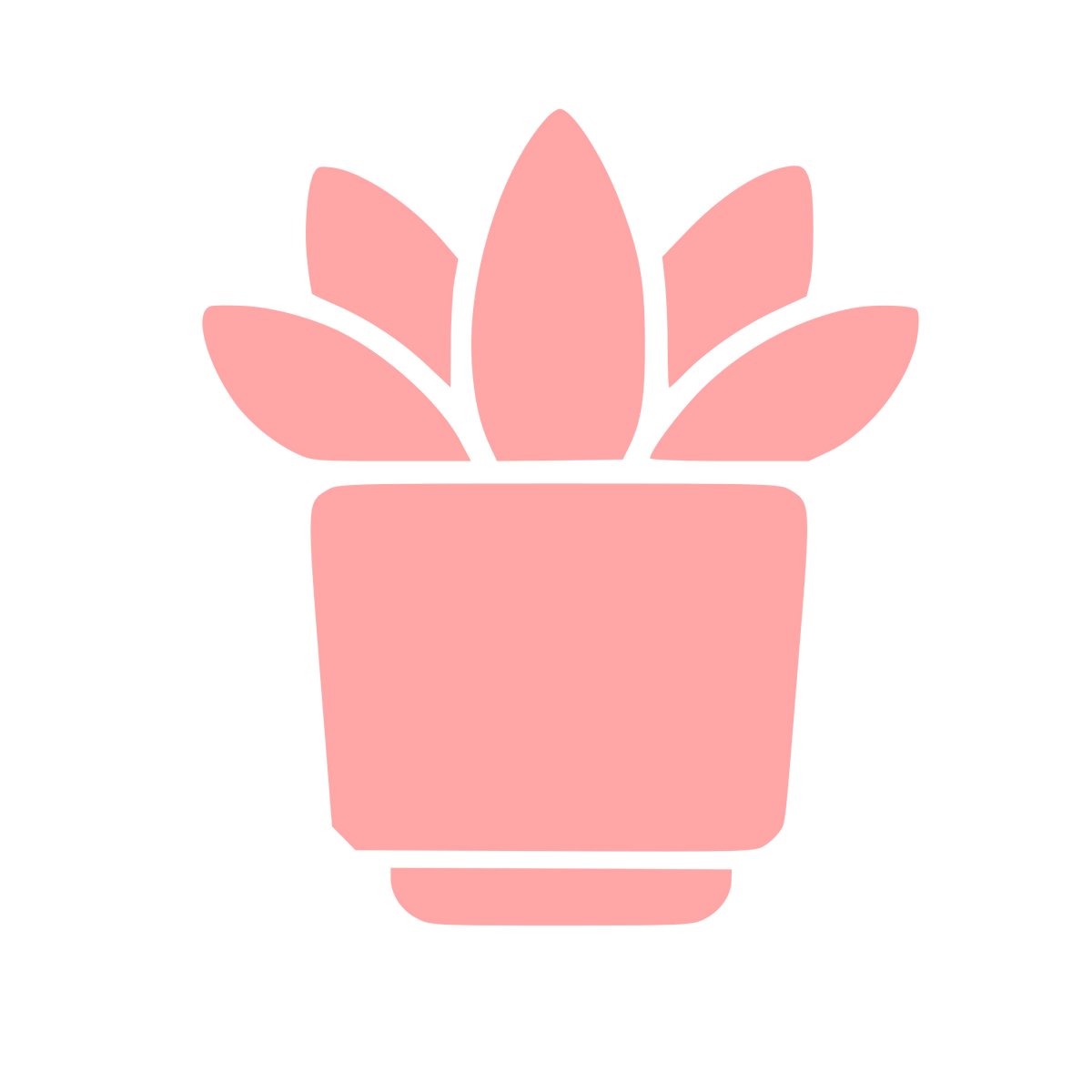 Succulent Plant Pot Logo #ffa6a6