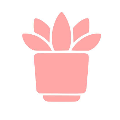 Succulent Plant Pot Logo #ffa6a6