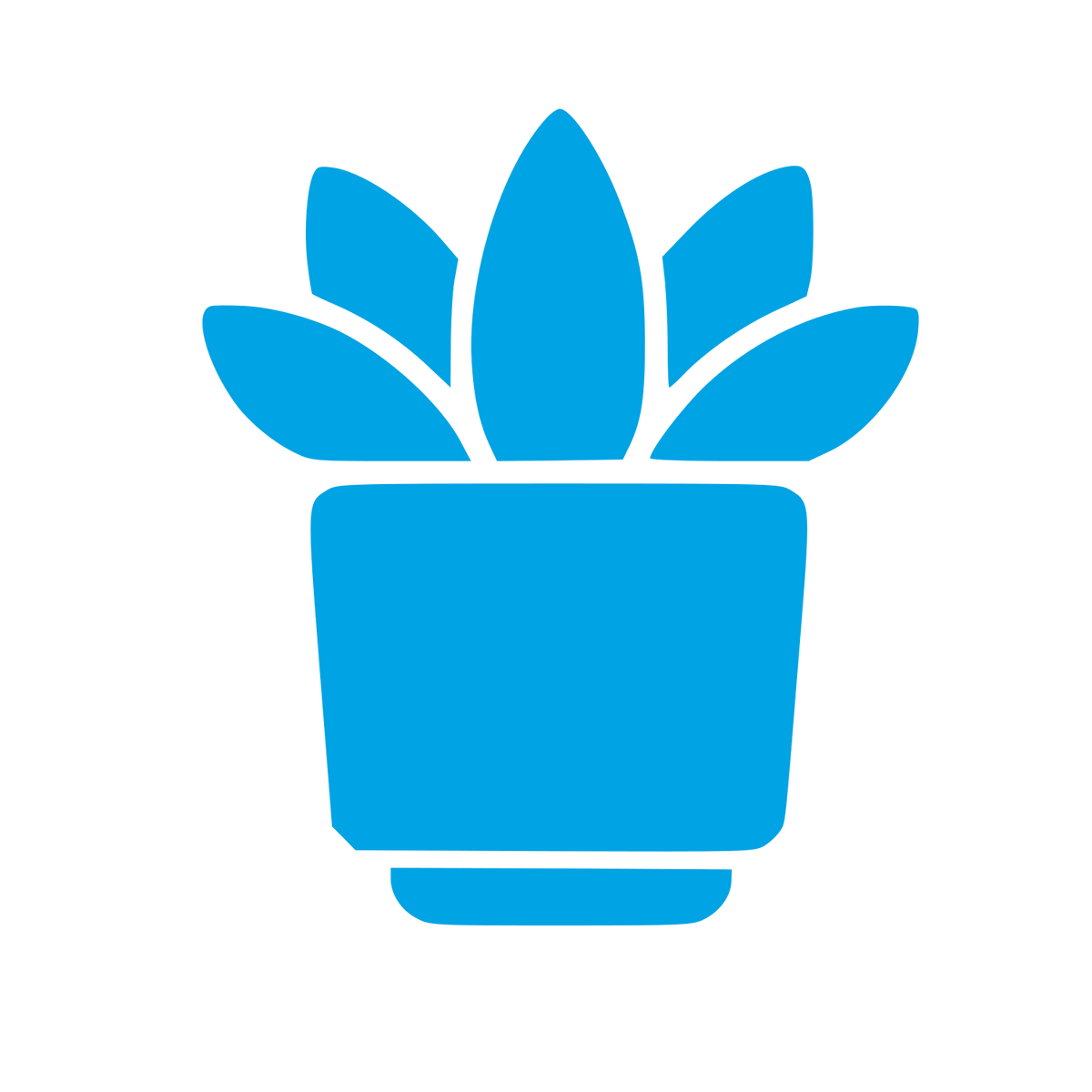 Succulent Plant Pot Logo #00a3e4