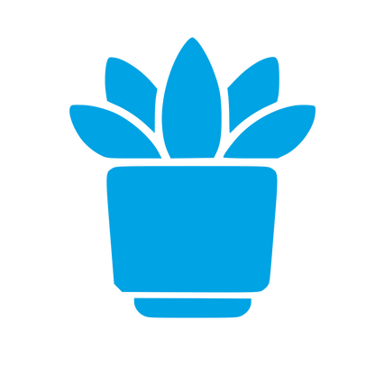 Succulent Plant Pot Logo #00a3e4