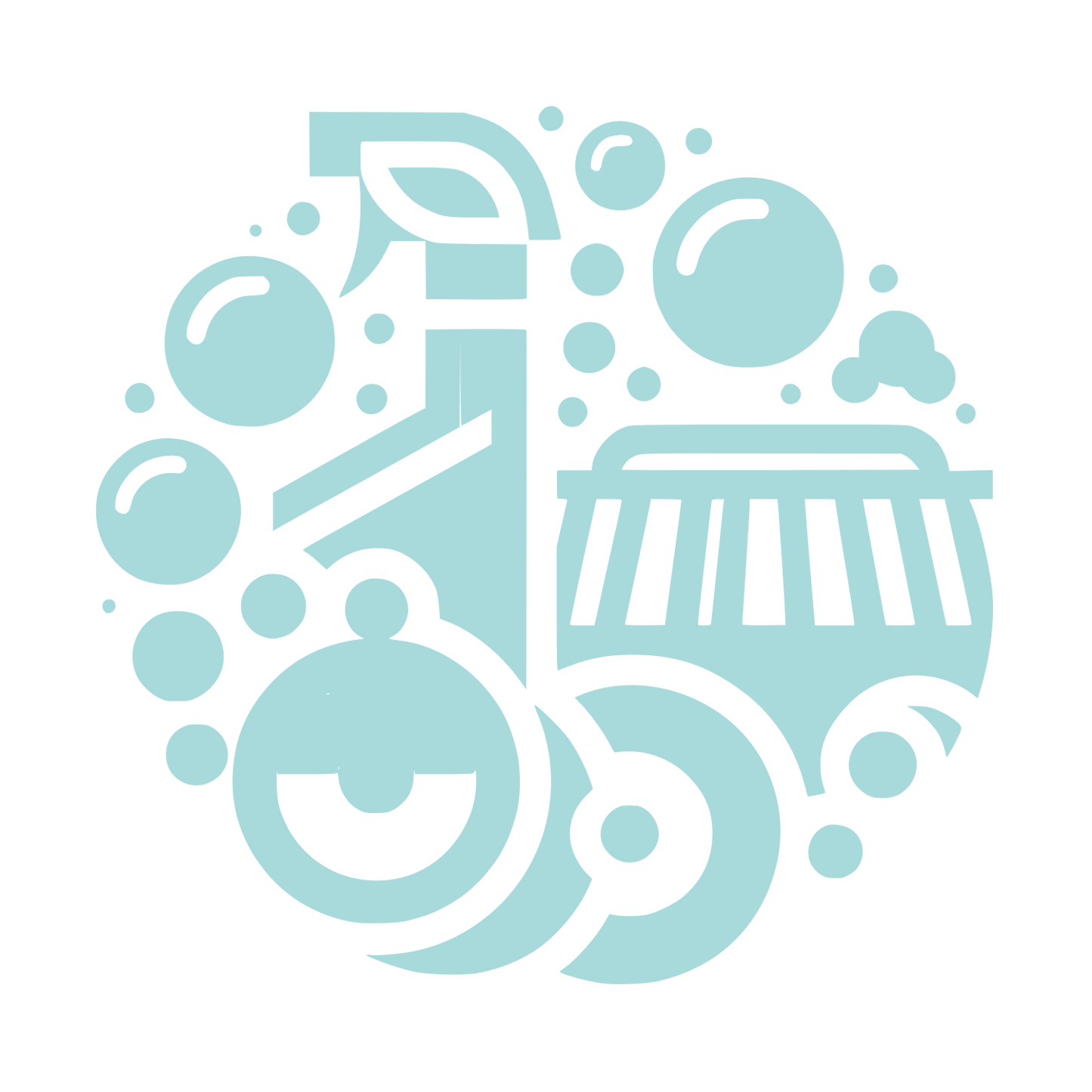 Cleaning Elements Logo #A8DADC