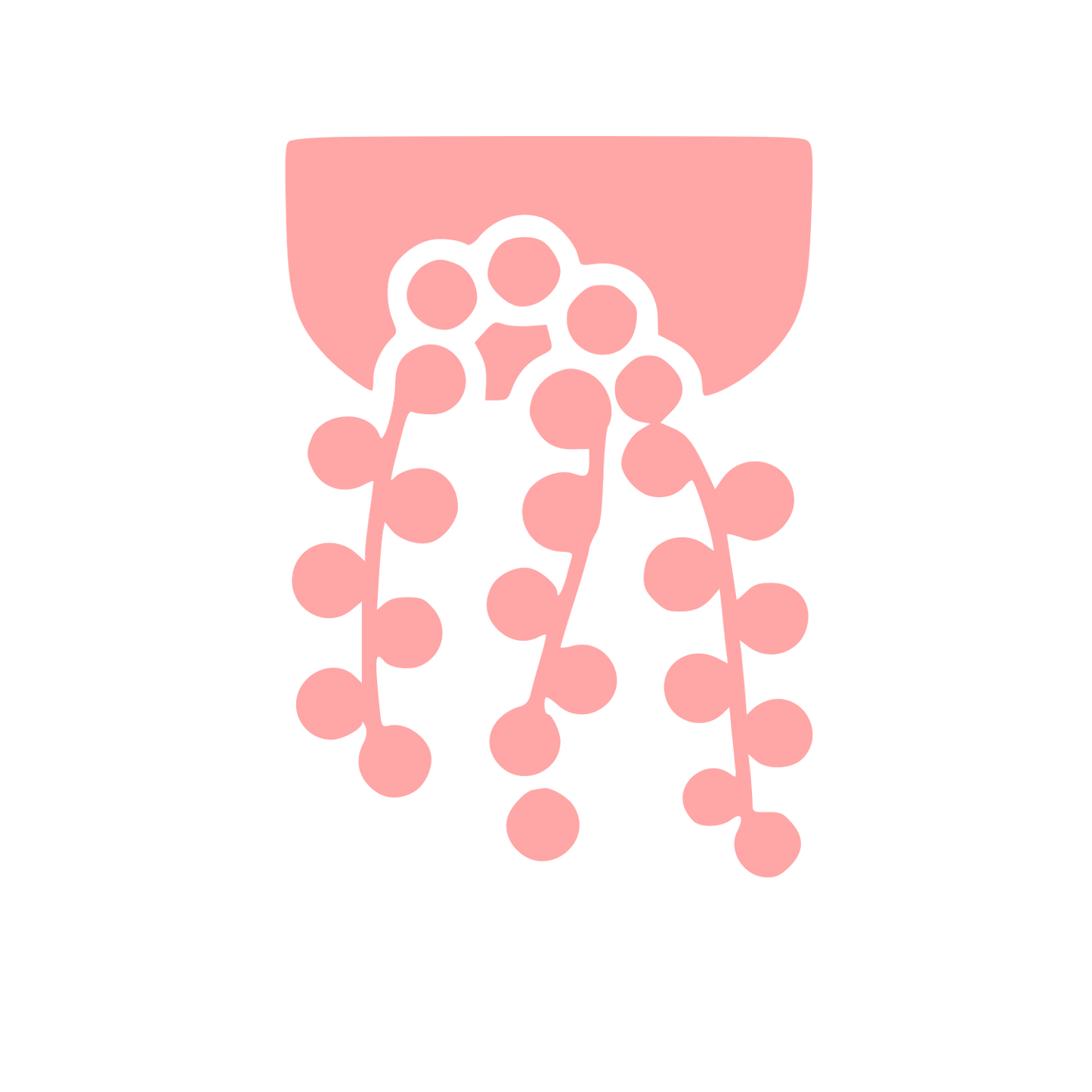 Hanging Succulent Plant Logo #ffa6a6