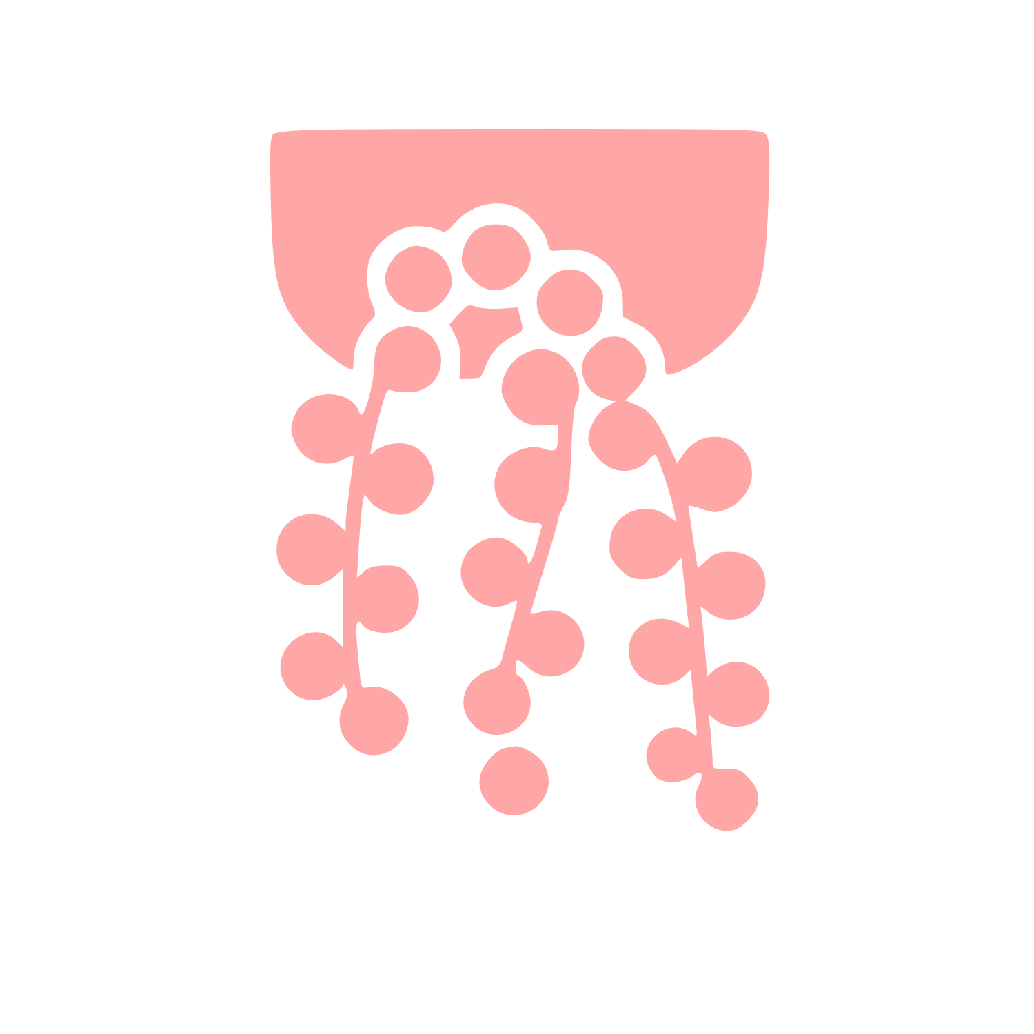 Hanging Succulent Plant Logo #ffa6a6