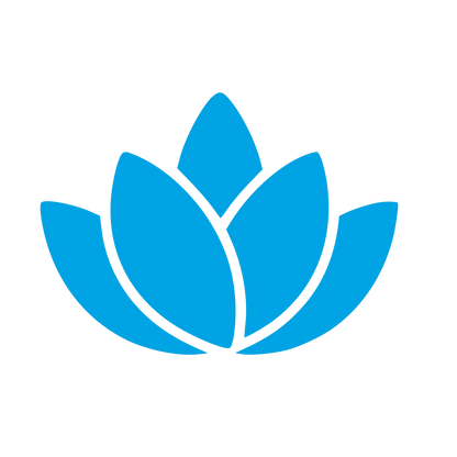 Lotus Flower Pictogram Logo #00a3e4