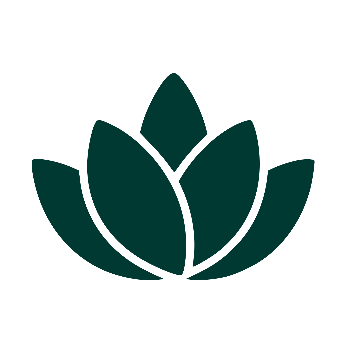 Lotus Flower Pictogram Logo #003932