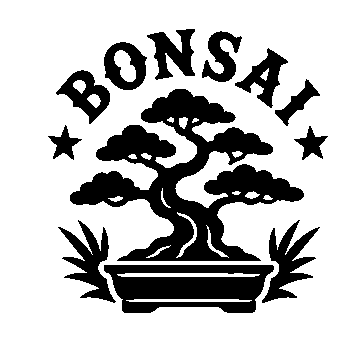 Bonsai Tree Badge Logo