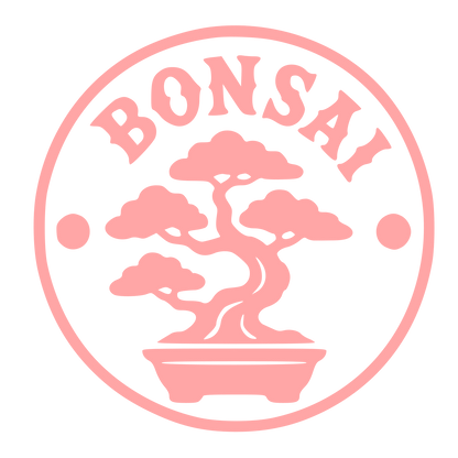 Bonsai Tree Circle Logo #ffa6a6