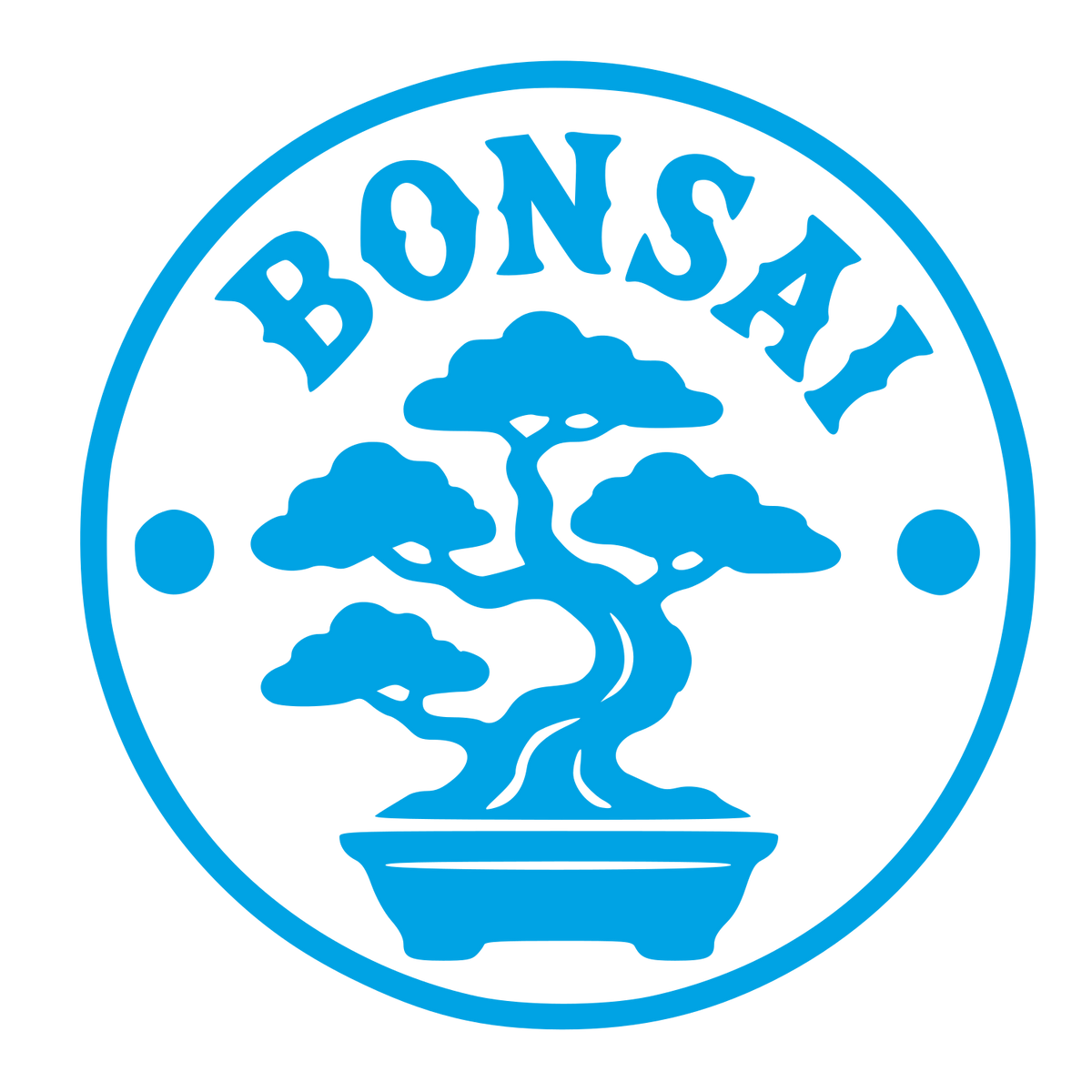 Bonsai Tree Circle Logo #00a3e4