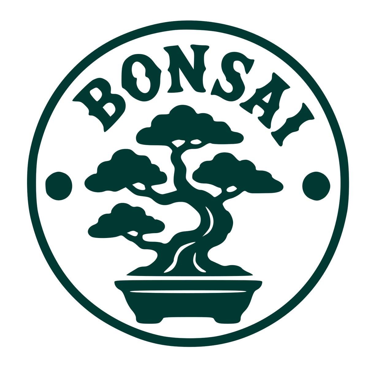 Bonsai Tree Circle Logo #003932