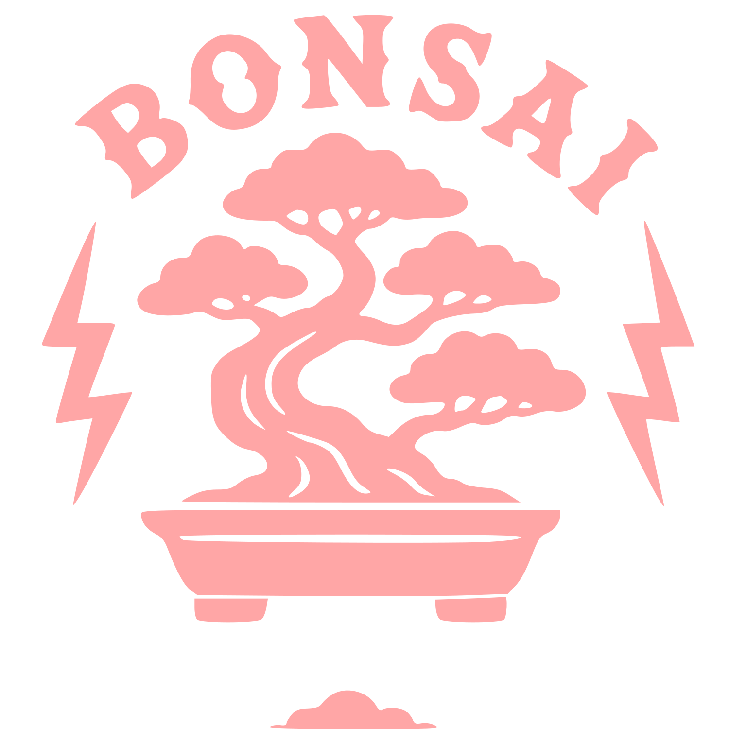 Tattoo Flash Bonsai Logo #ffa6a6