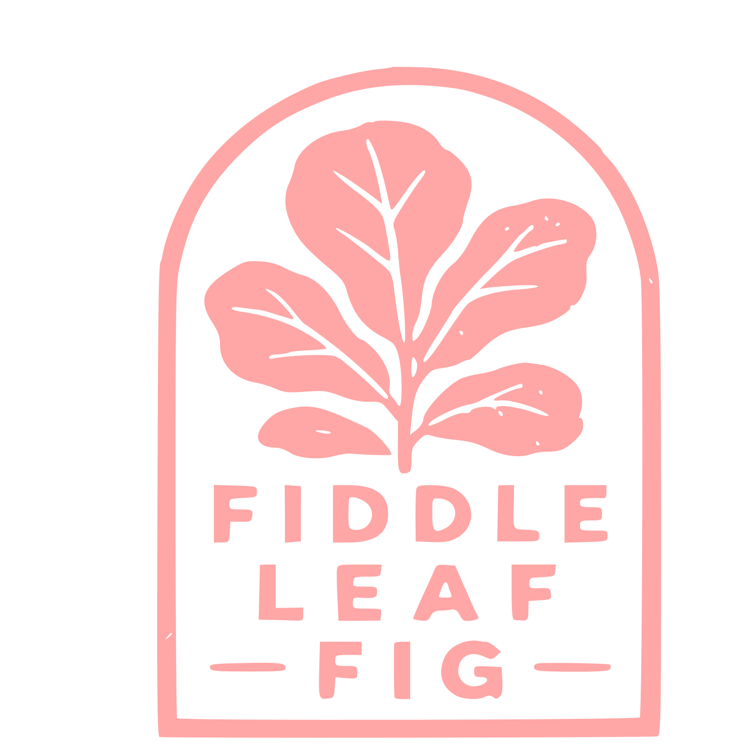 Fiddle Leaf Fig Badge Logo #ffa6a6