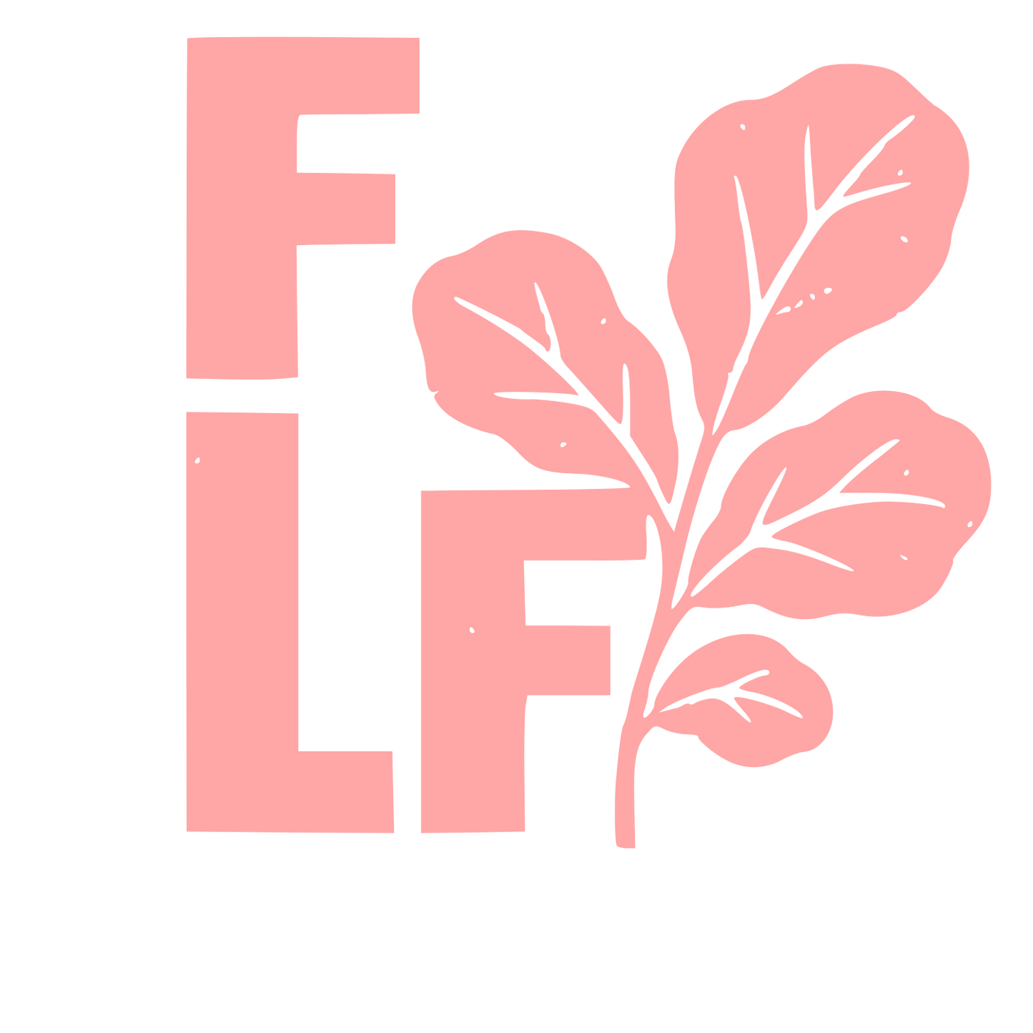 Fiddle Leaf Fig Monogram Logo #ffa6a6