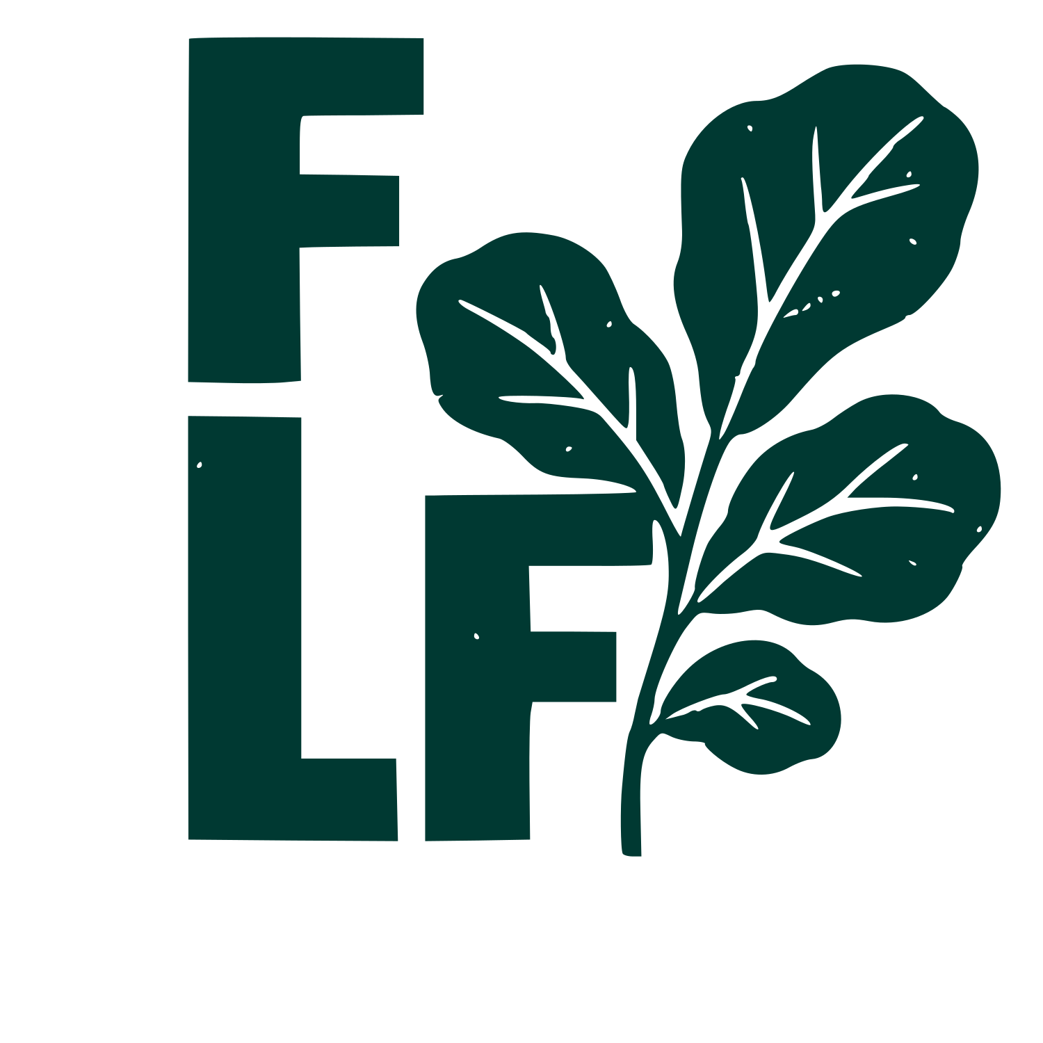 Fiddle Leaf Fig Monogram Logo #003932