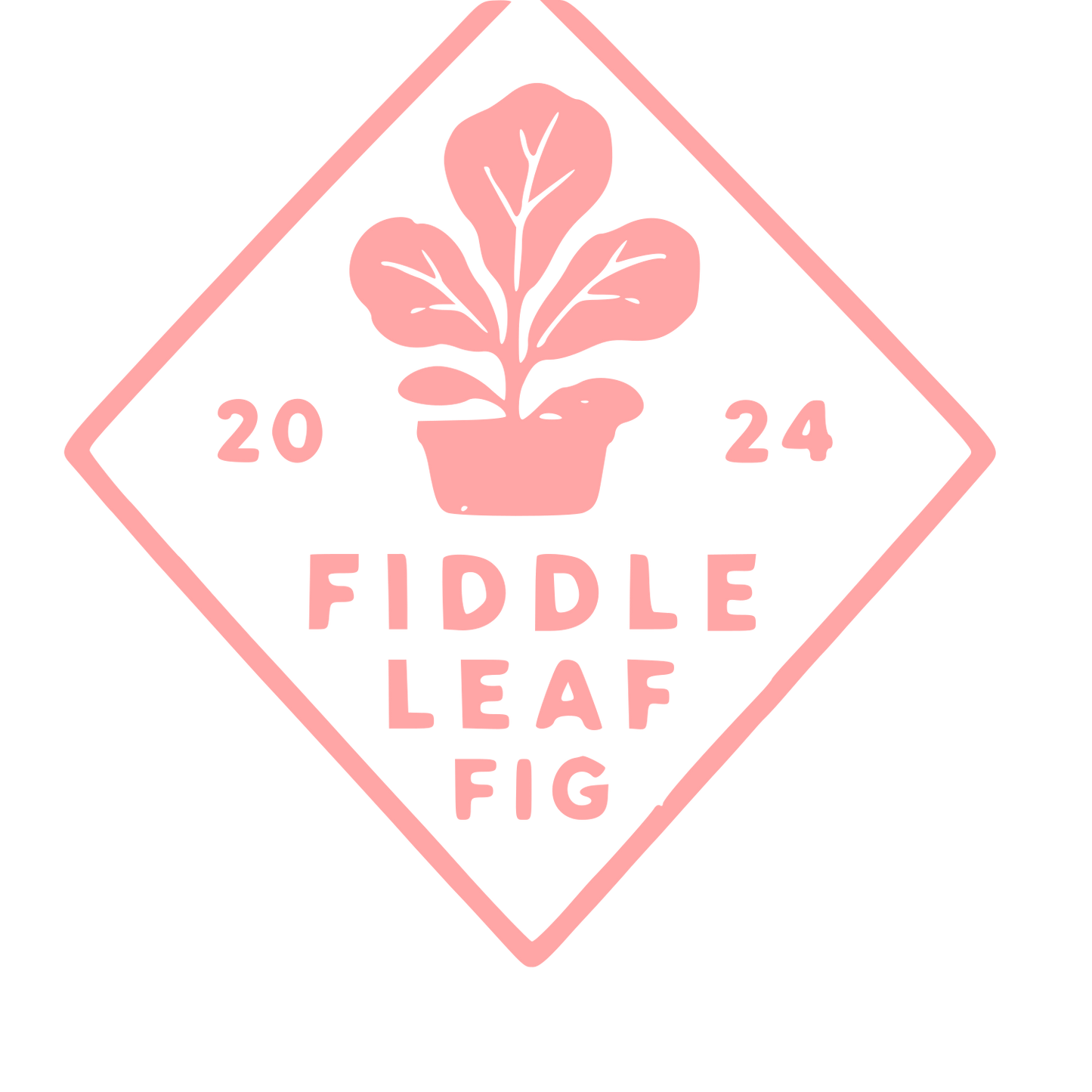 Fiddle Leaf Fig Badge Logo #ffa6a6