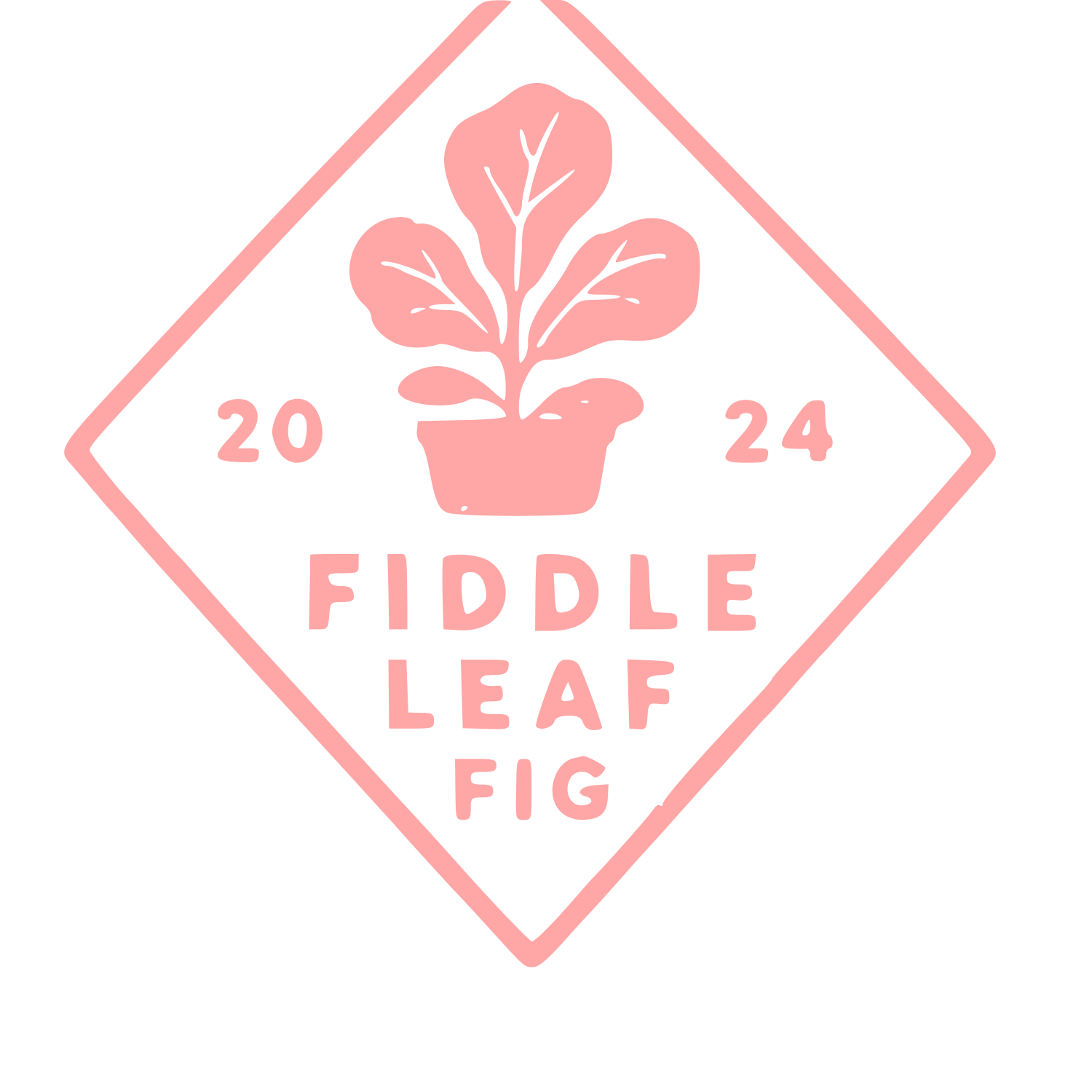 Fiddle Leaf Fig Badge Logo #ffa6a6