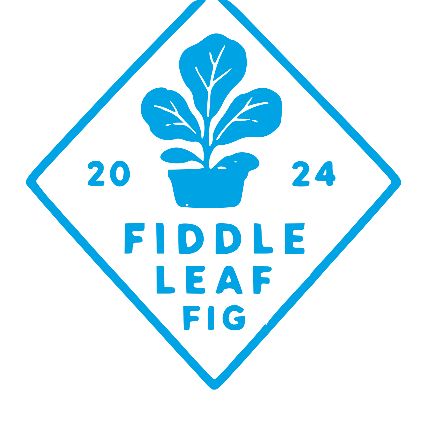 Fiddle Leaf Fig Badge Logo #00a3e4