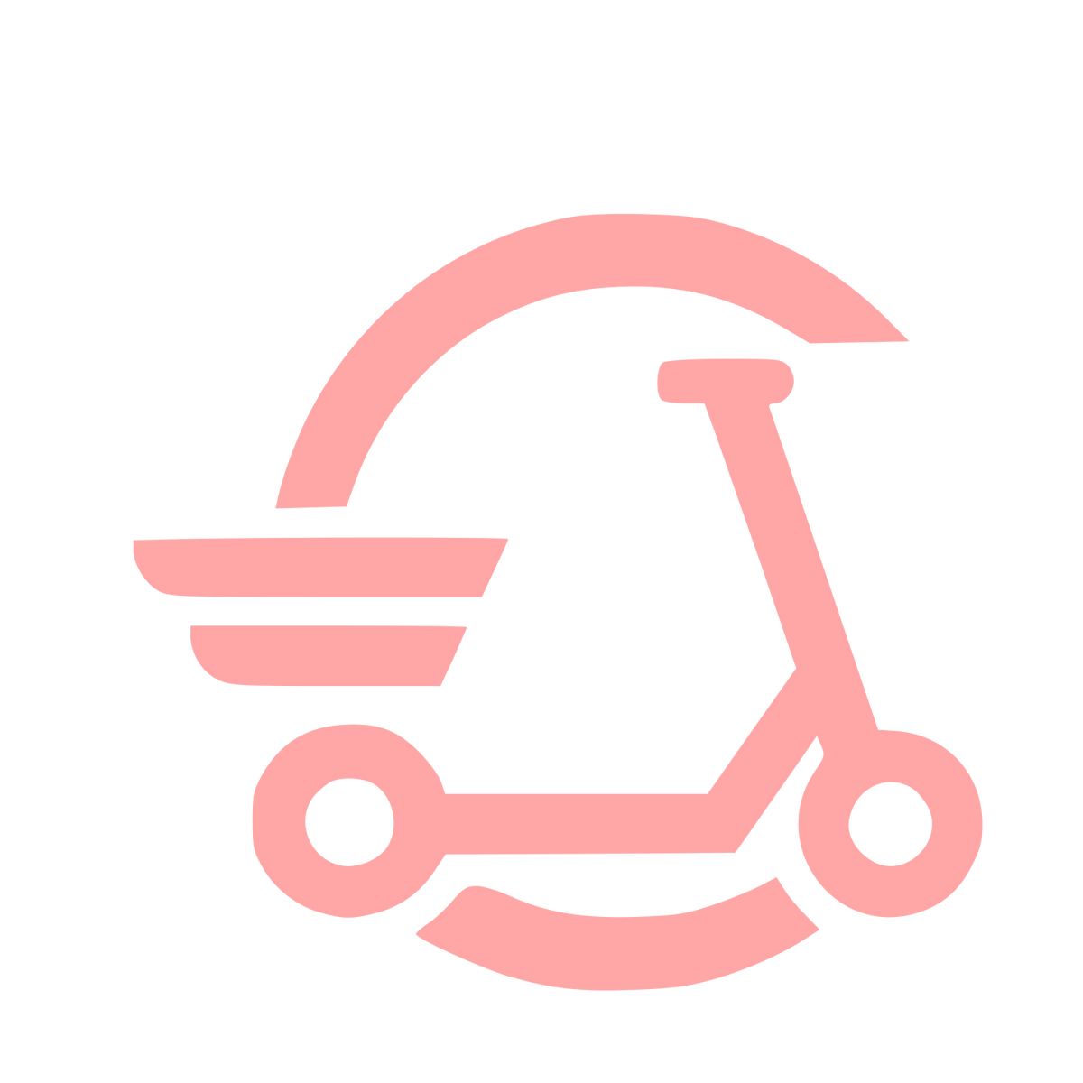 Electric Scooter Delivery Logo #ffa6a6