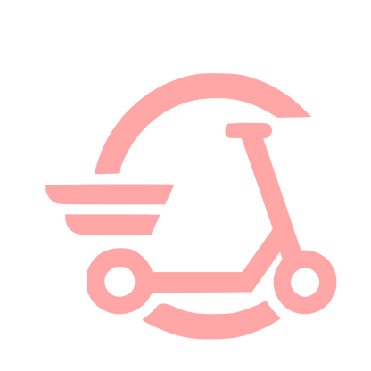 Electric Scooter Delivery Logo #ffa6a6