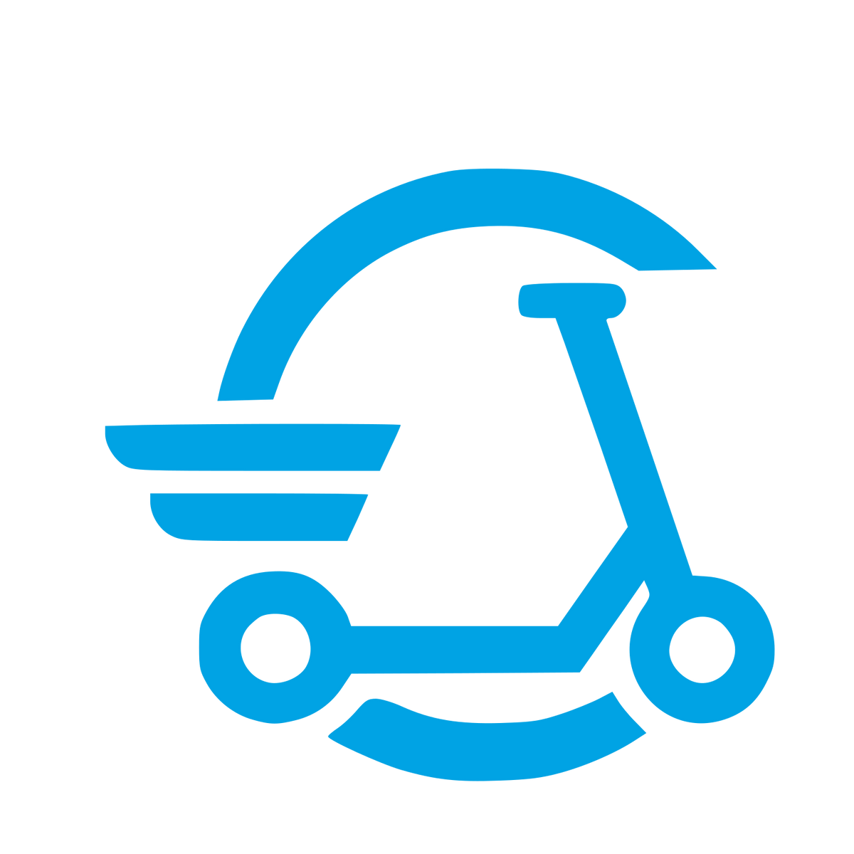 Electric Scooter Delivery Logo #00a3e4
