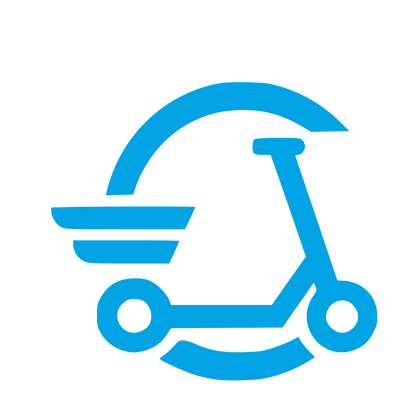 Electric Scooter Delivery Logo #00a3e4