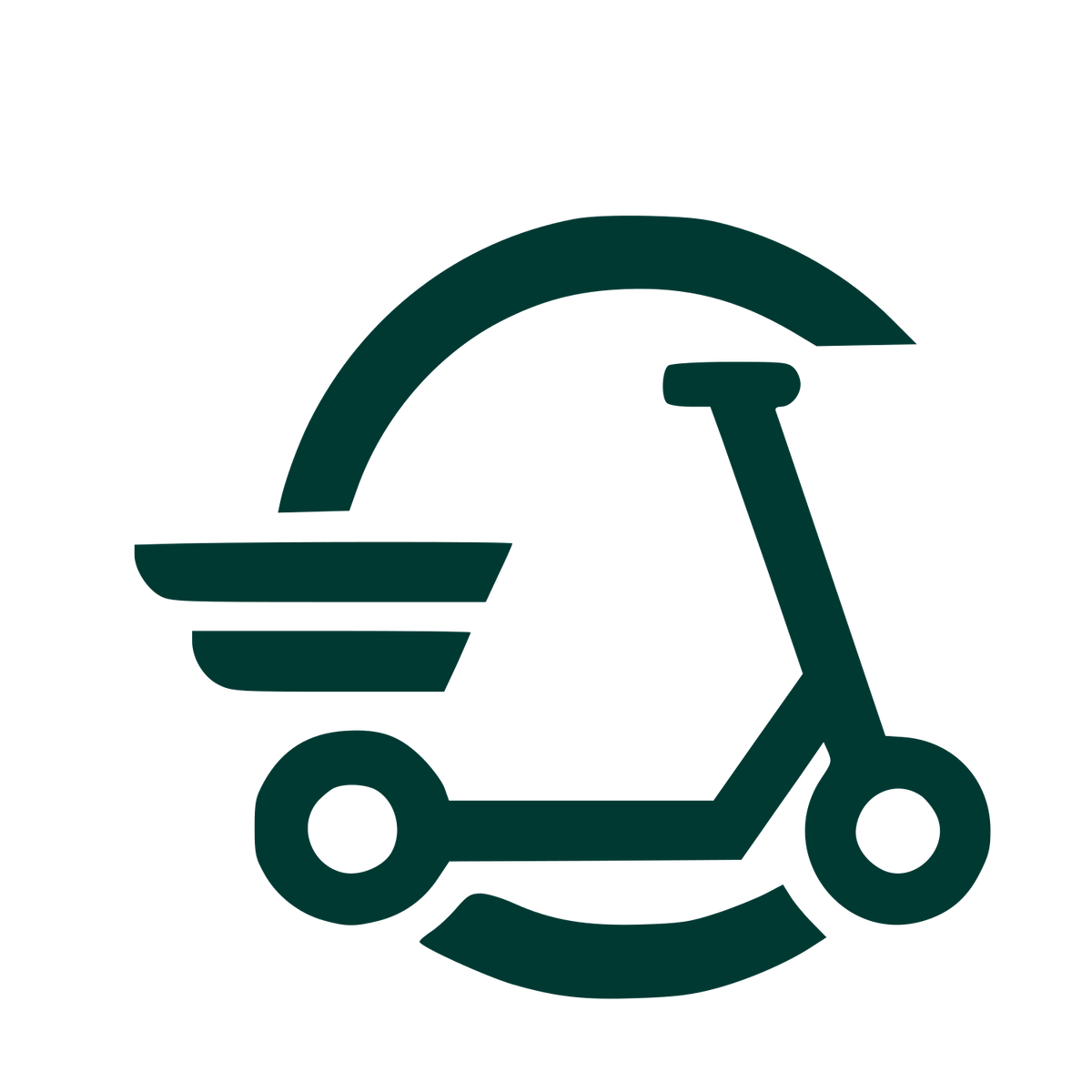 Electric Scooter Delivery Logo #003932