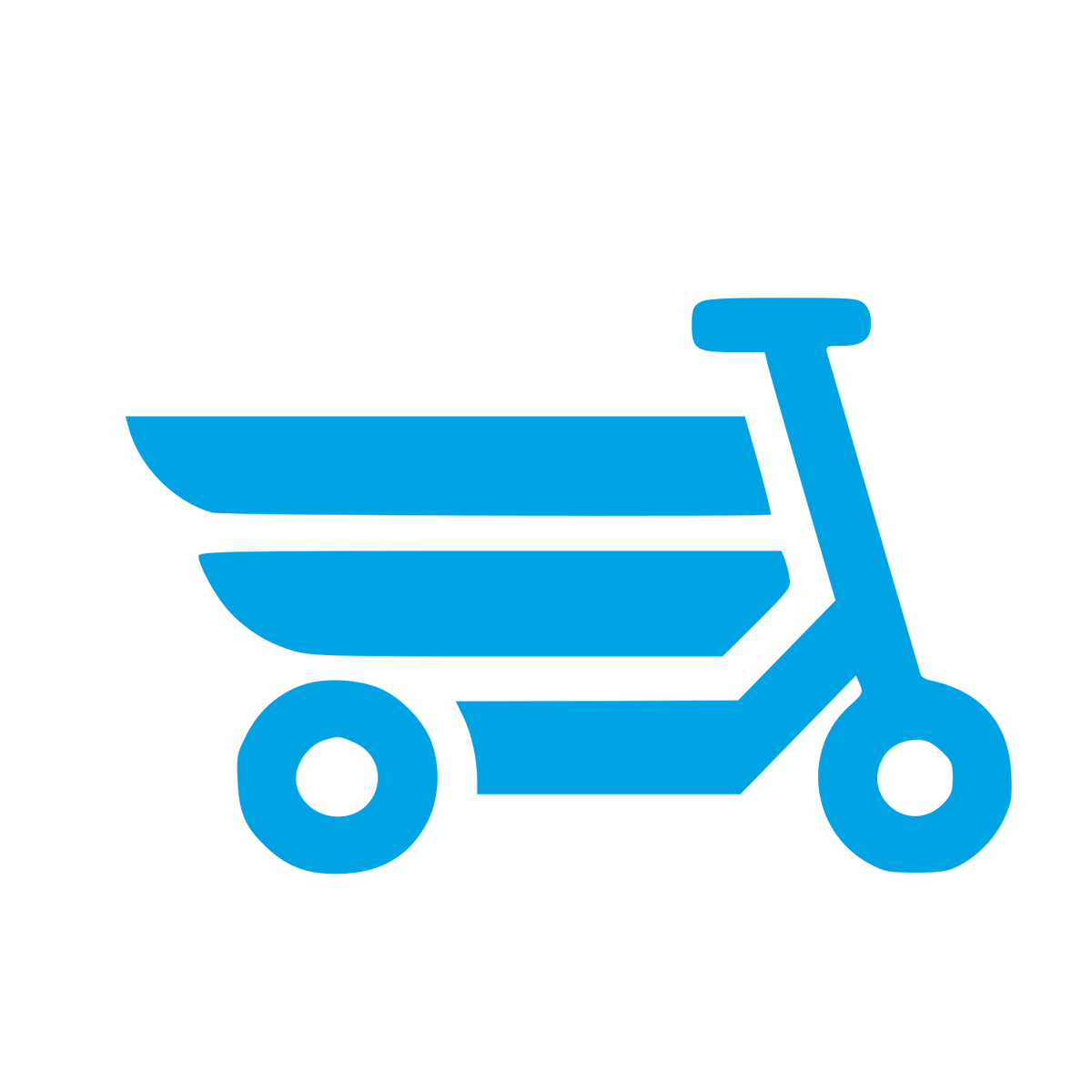 Electric Scooter Bold Logo #00a3e4