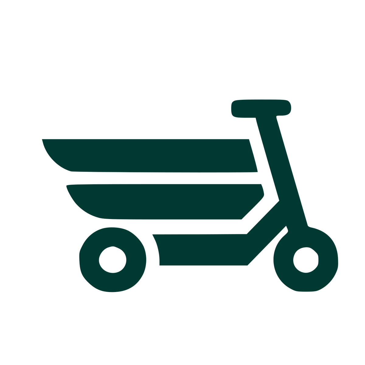 Electric Scooter Bold Logo #003932