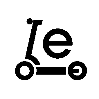Electric Scooter Letter E Logo