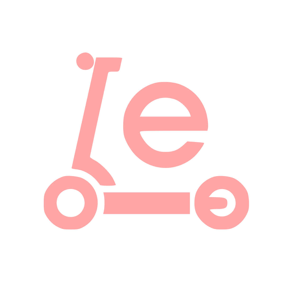 Electric Scooter Letter E Logo #ffa6a6