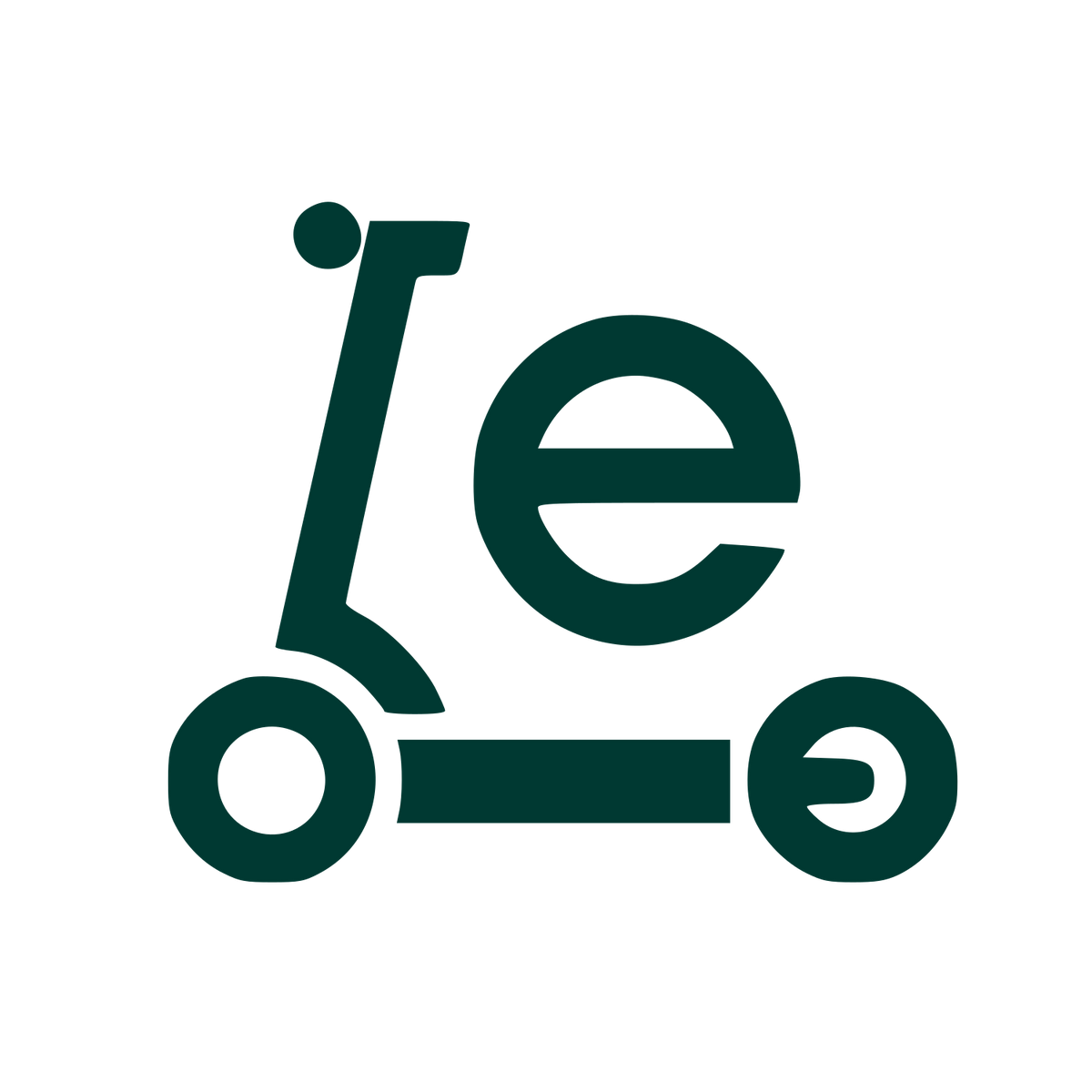 Electric Scooter Letter E Logo #003932
