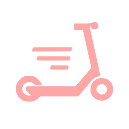 Electric Scooter Speed Logo #ffa6a6