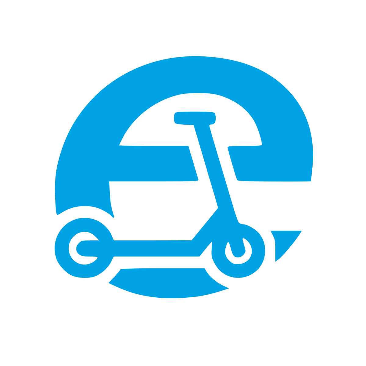 Electric Scooter Circle Logo #00a3e4