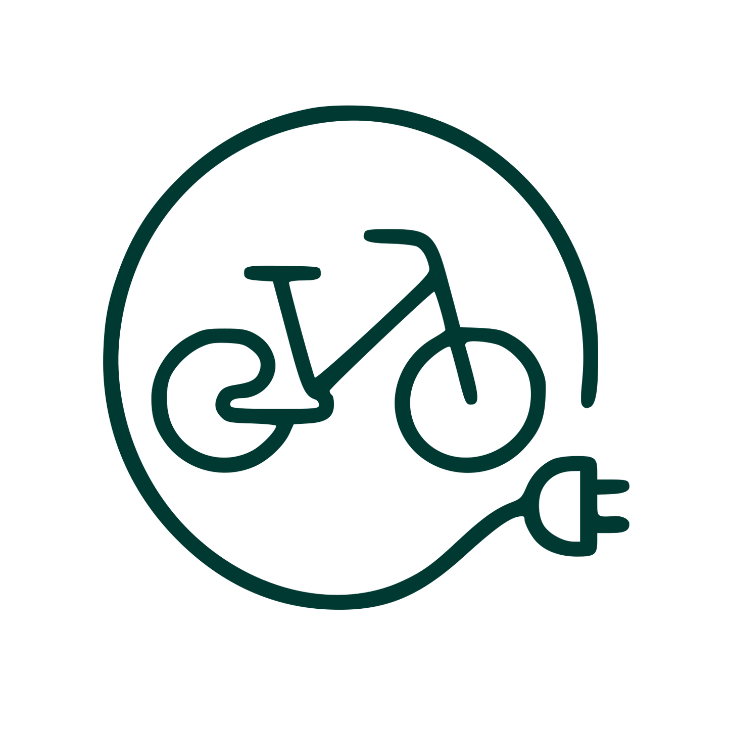 Monoline E-Bike Plug Logo #003932