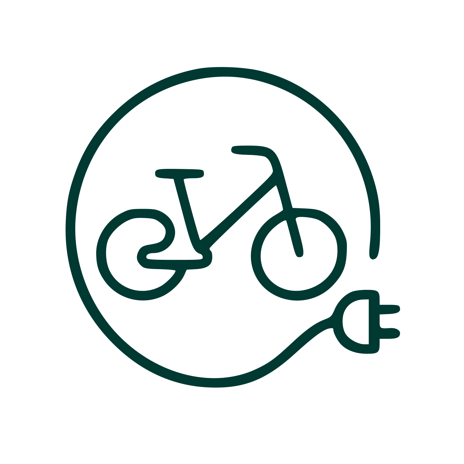 Monoline E-Bike Plug Logo #003932