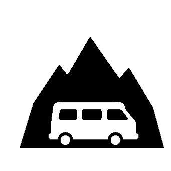 Camper Van Mountain Logo