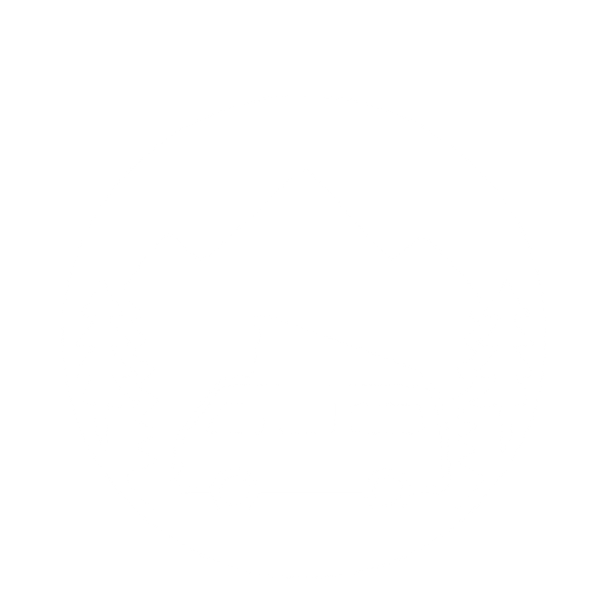 Camper Van Mountain Circle Logo #ffffff