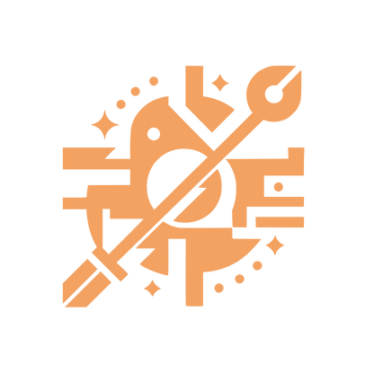Wrench Tool Geometric Logo #F4A261