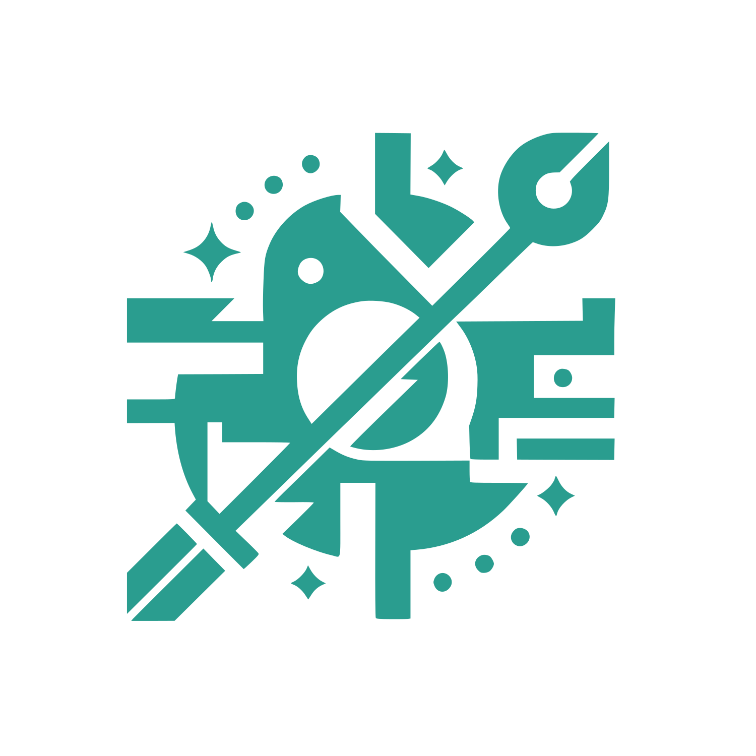Wrench Tool Geometric Logo #2A9D8F