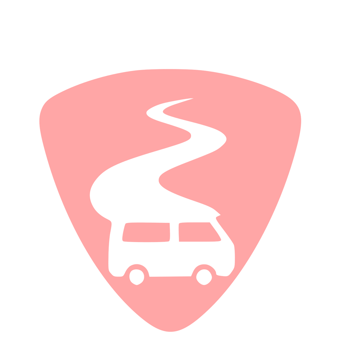Camper Van Road Logo #ffa6a6