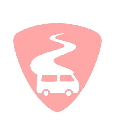 Camper Van Road Logo #ffa6a6
