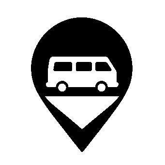 Camper Van Location Pin Logo